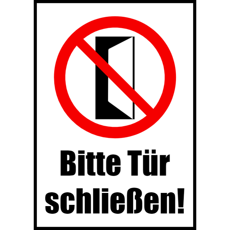 Bitte Tür schließen - Vertikal