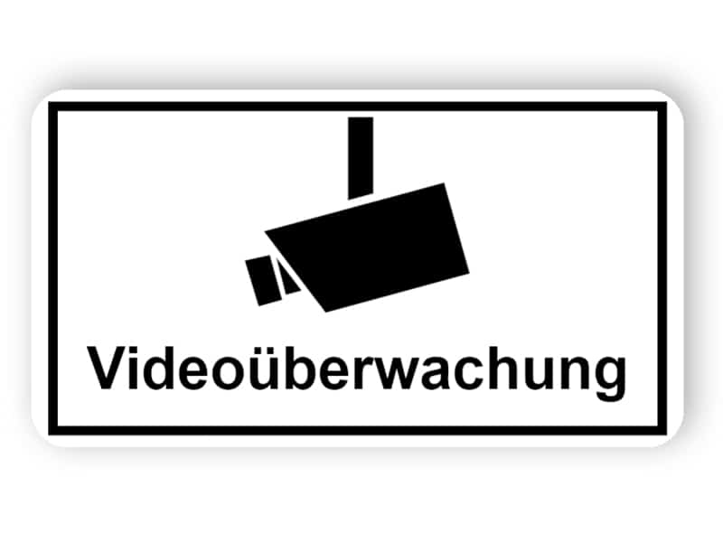 Schilder Videoüberwachung  Online bearbeiten und bestellen!