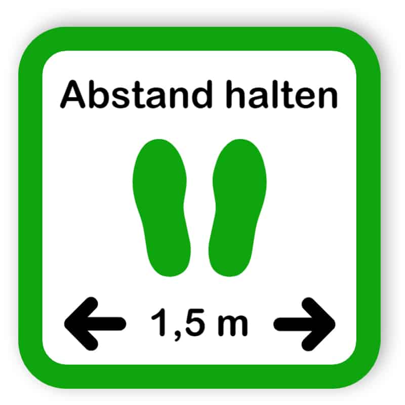 Abstand halten - Aufkleber