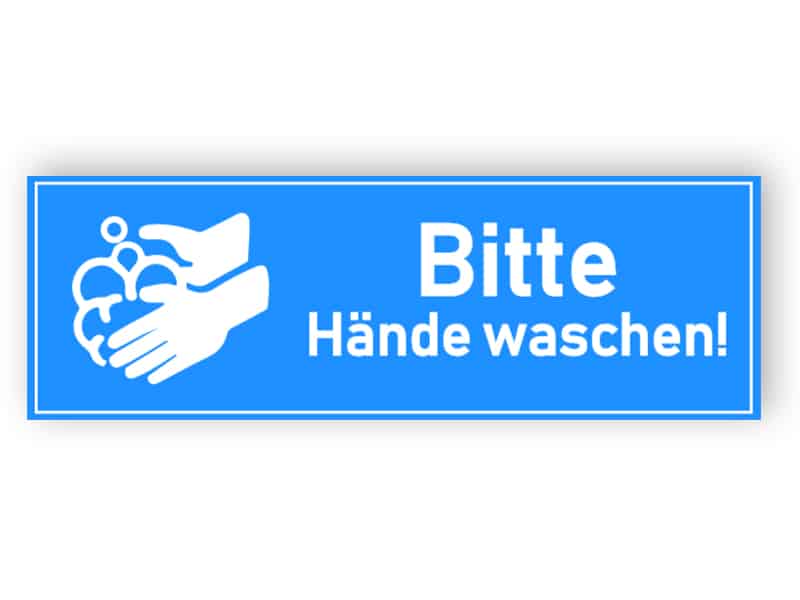 Bitte Hände waschen! - Aufkleber