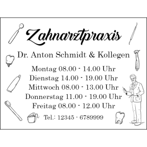 Praxisschild