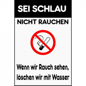 Sei schlau nicht rauchen