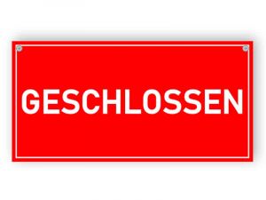 Geschlossen Schild