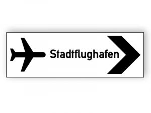 Stadtflughafen Schild