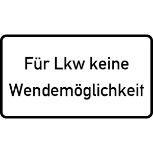 Für Lkw keine Wendemöglichkeit