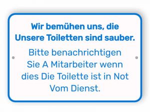 Benachrichtigen, wenn die Toilette gereinigt werden muss