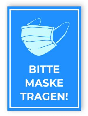 Bitte maske tragen - Aufkleber