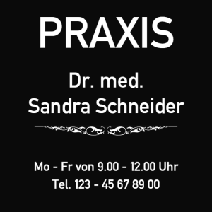 Praxisschild