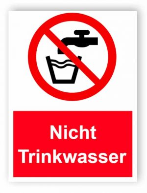 Nicht Trinkwasser Schild