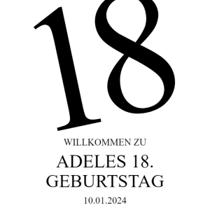 18 Geburtstagsschild