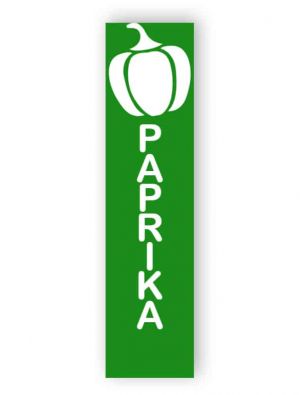 Grüner Paprika Schild