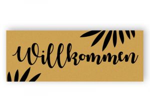 Gold willkommenes Schild